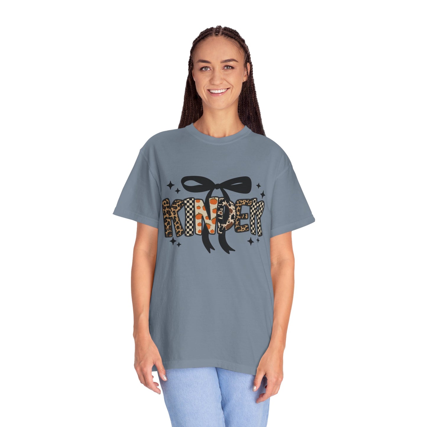 Fall Faux Embroidery T-shirt for Kinder Teachers