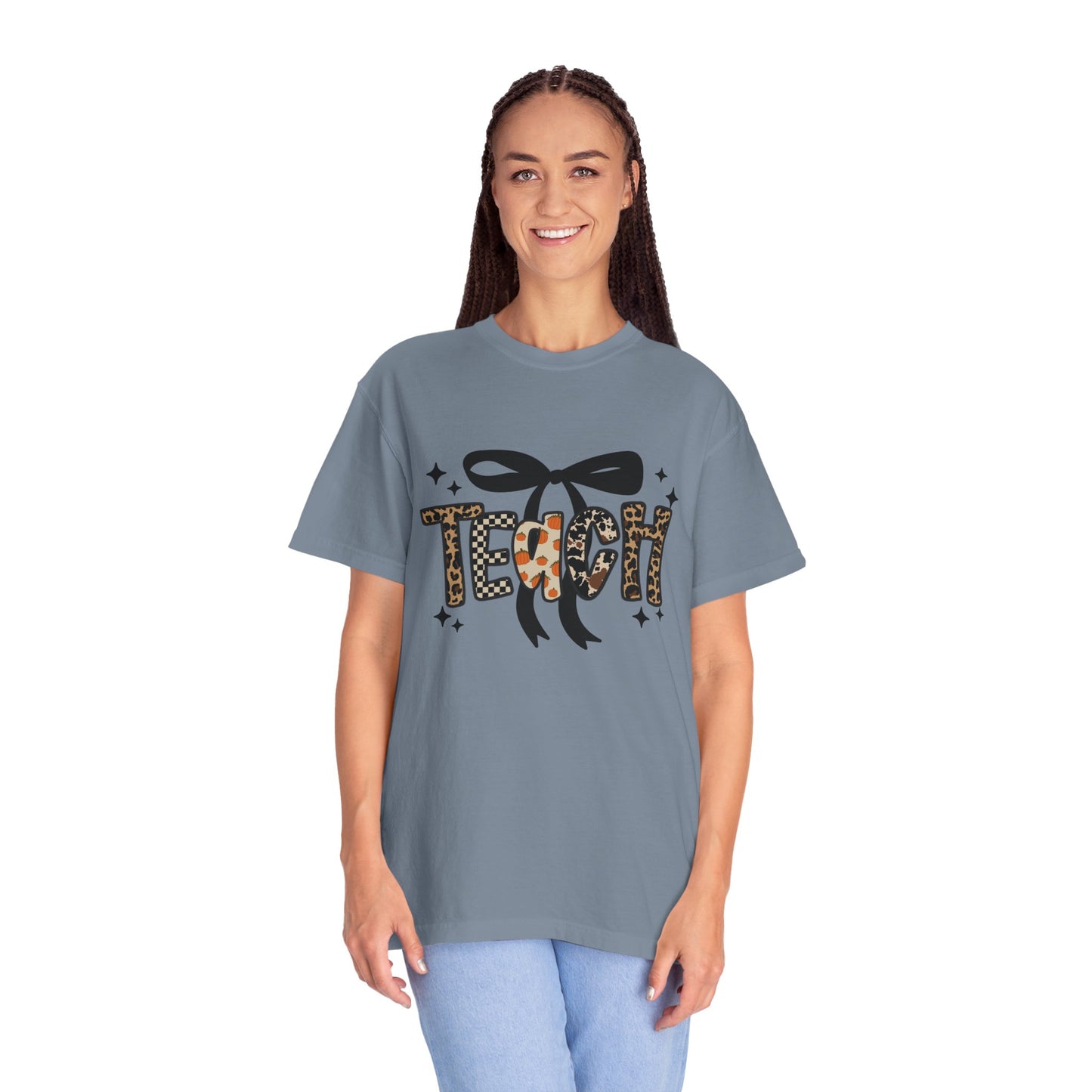 Fall Faux Embroidery T-shirt for Teachers