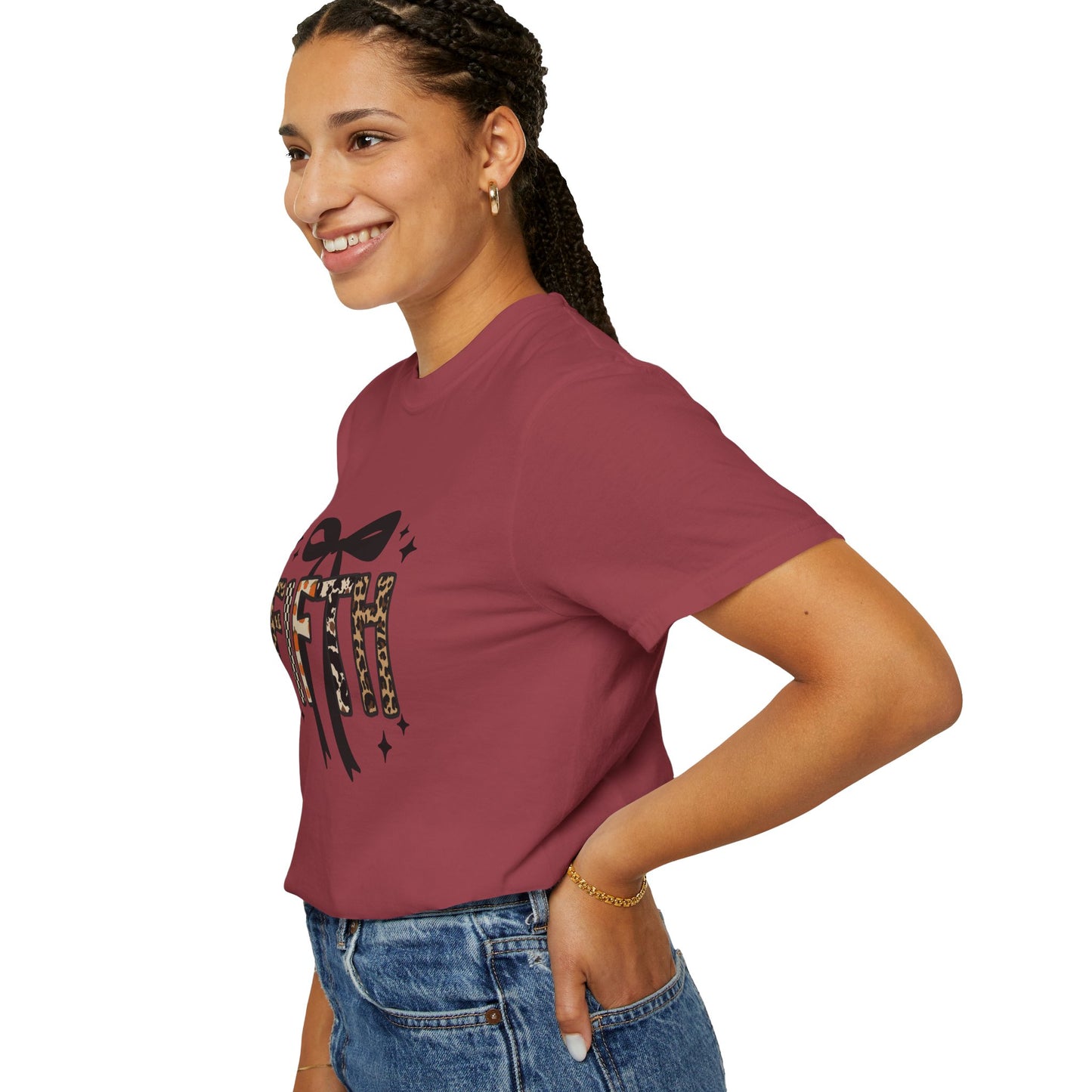 Fall Faux Embroidery T-shirt for Fifth Grade Teachers
