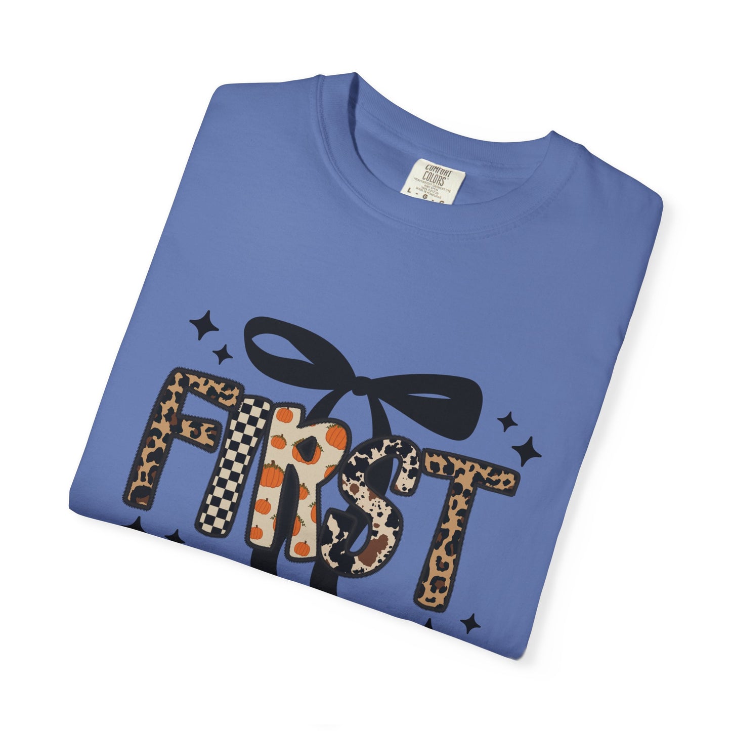 Fall Faux Embroidery T-shirt for First Grade Teachers