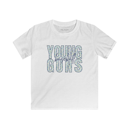 Personalized Young Guns Floral Patchwork Shirt- Youth