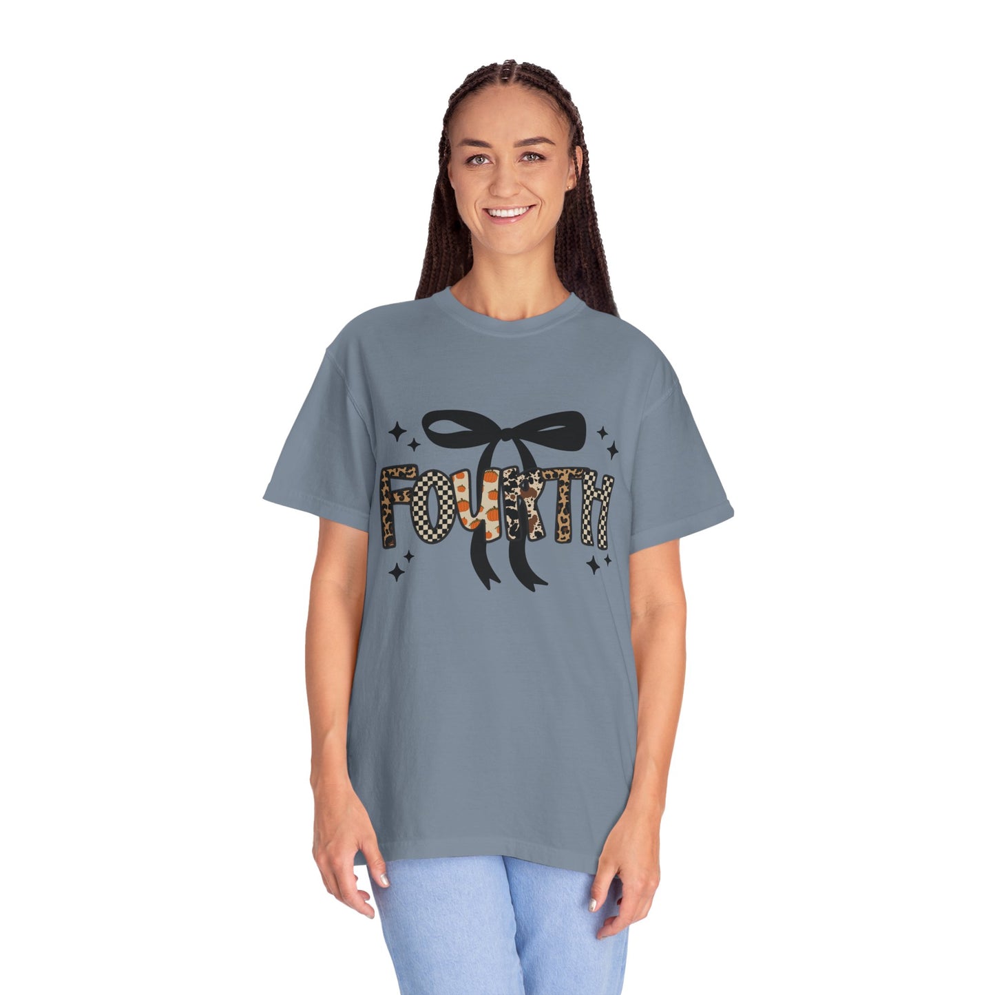 Fall Faux Embroidery T-shirt for Fourth Grade Teachers