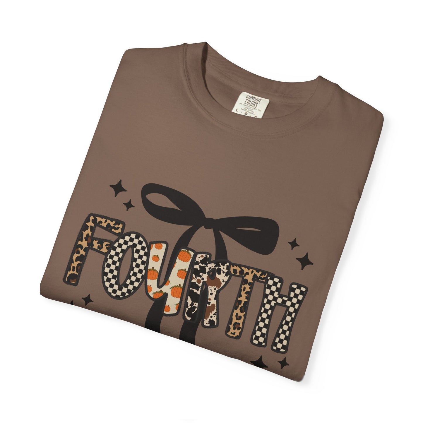 Fall Faux Embroidery T-shirt for Fourth Grade Teachers