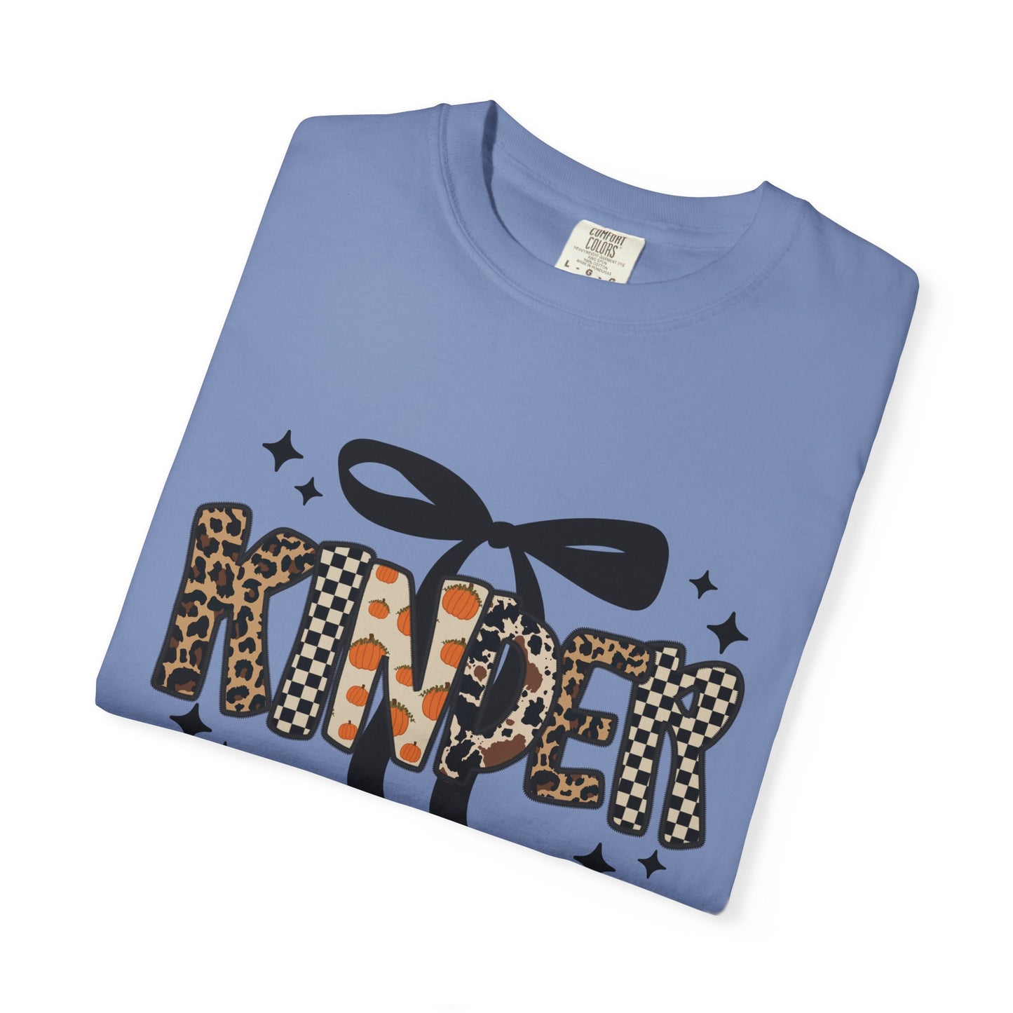 Fall Faux Embroidery T-shirt for Kinder Teachers