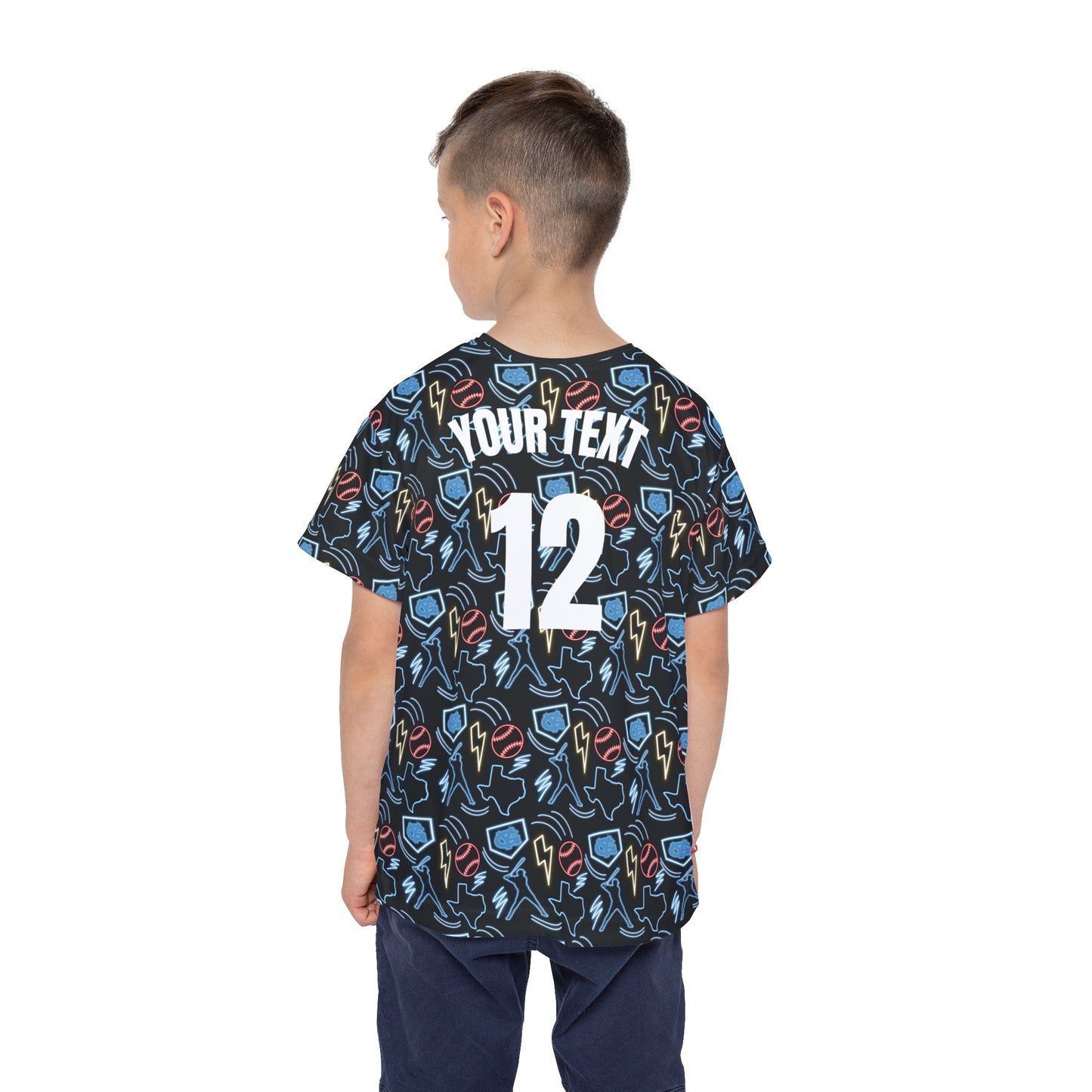 Kids Jersey Neon Icon Sports Shirt - Custom YG Design