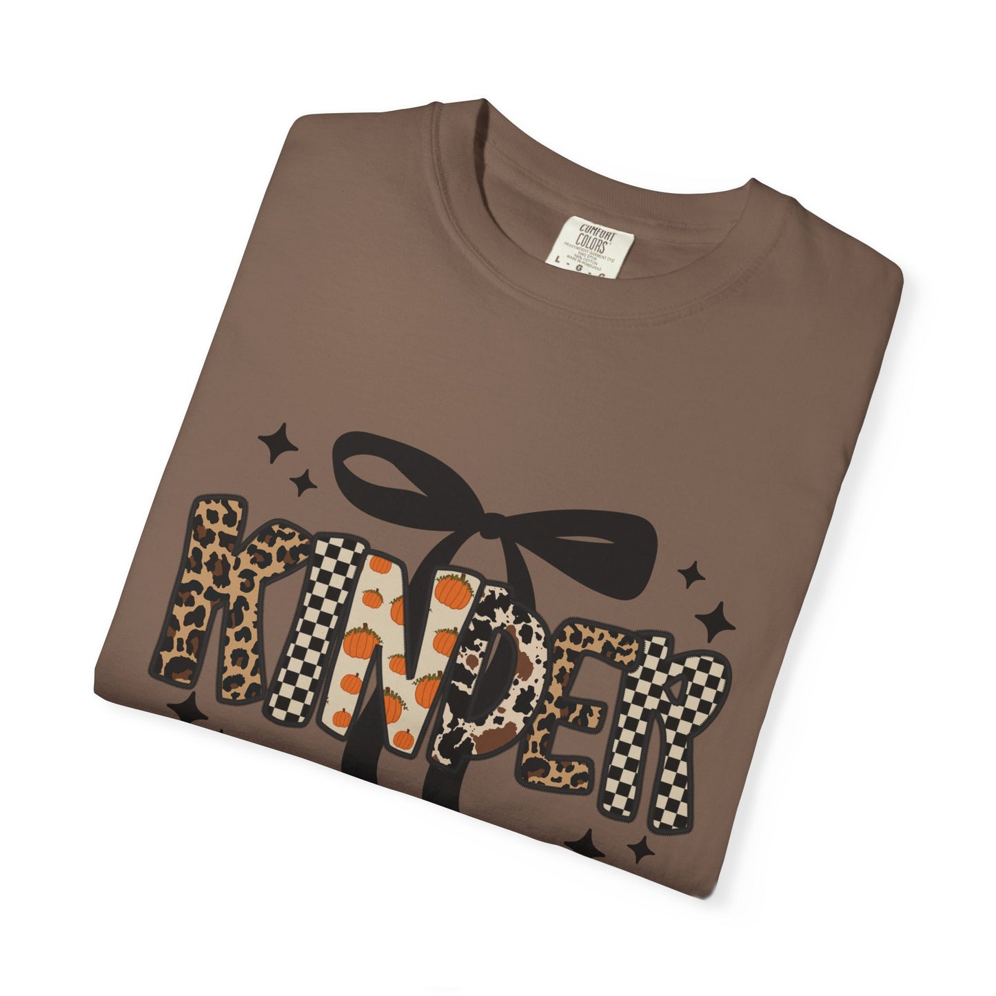 Fall Faux Embroidery T-shirt for Kinder Teachers