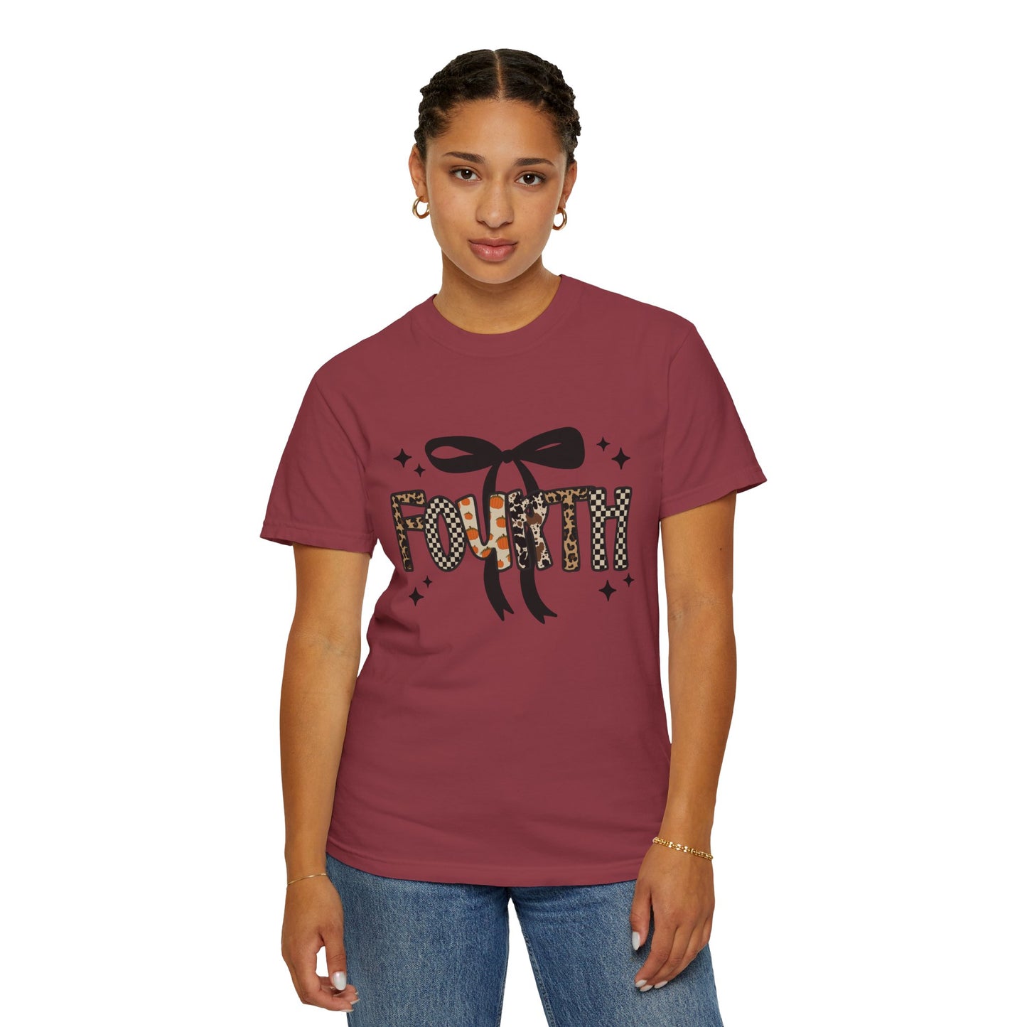 Fall Faux Embroidery T-shirt for Fourth Grade Teachers