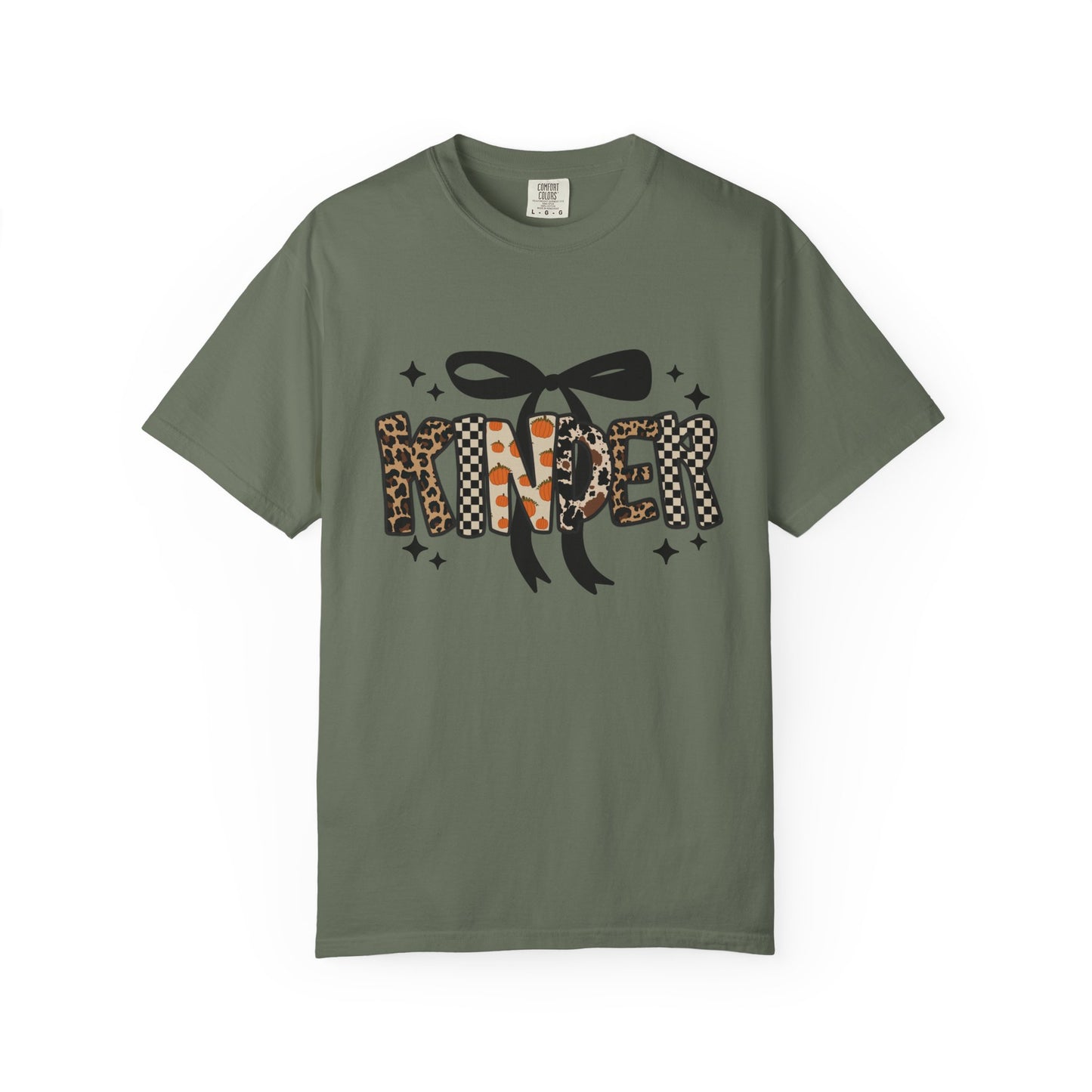Fall Faux Embroidery T-shirt for Kinder Teachers