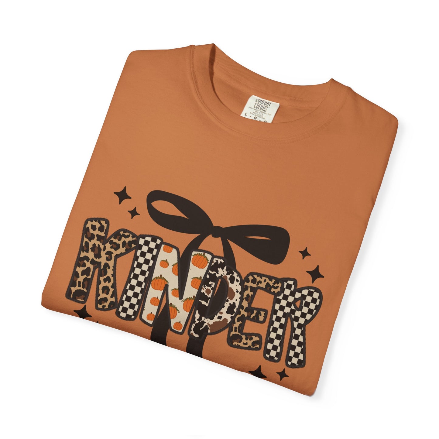 Fall Faux Embroidery T-shirt for Kinder Teachers