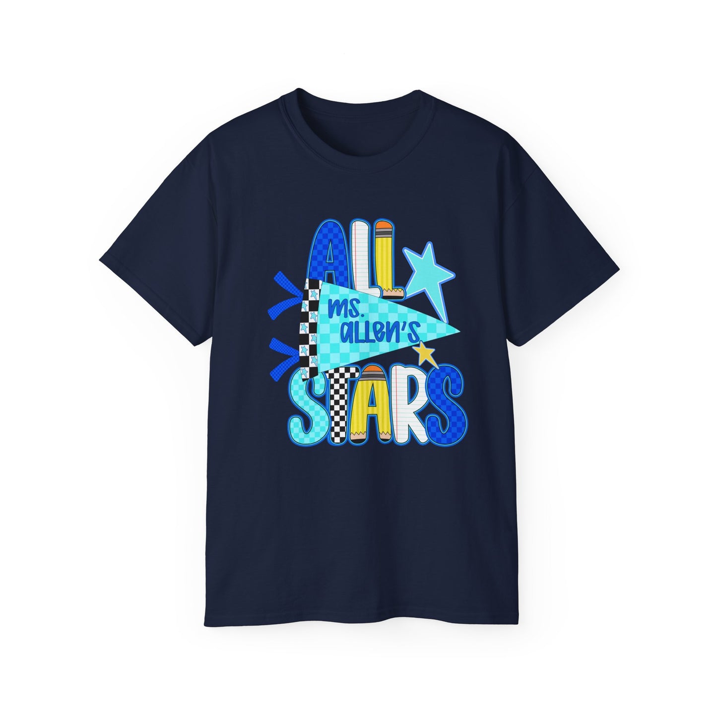 Ms. Allen's All Stars Unisex Ultra Cotton Tee, Teacher Appreciation Gift, Classroom Achievement Shirt, Fun Learning Apparel, [...]