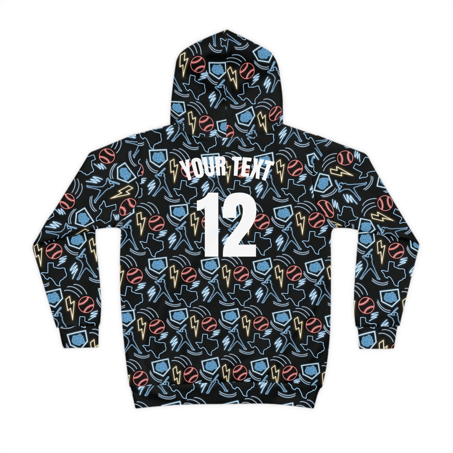 Personalized YG Neon Icon Hoodie- Youth