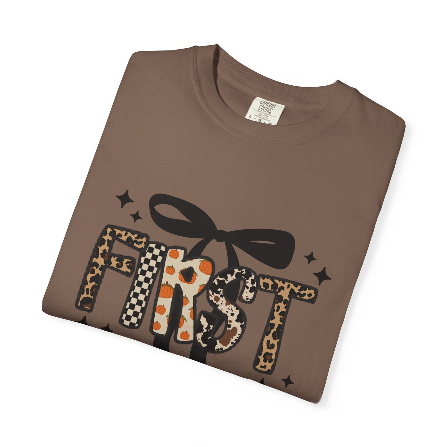 Fall Faux Embroidery T-shirt for First Grade Teachers