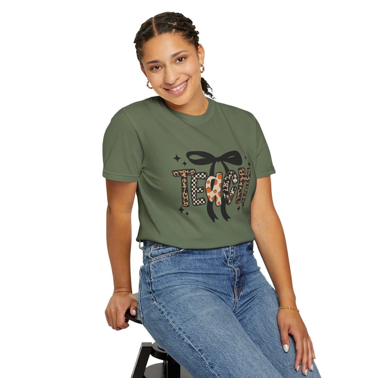 Fall Faux Embroidery T-shirt for Teachers