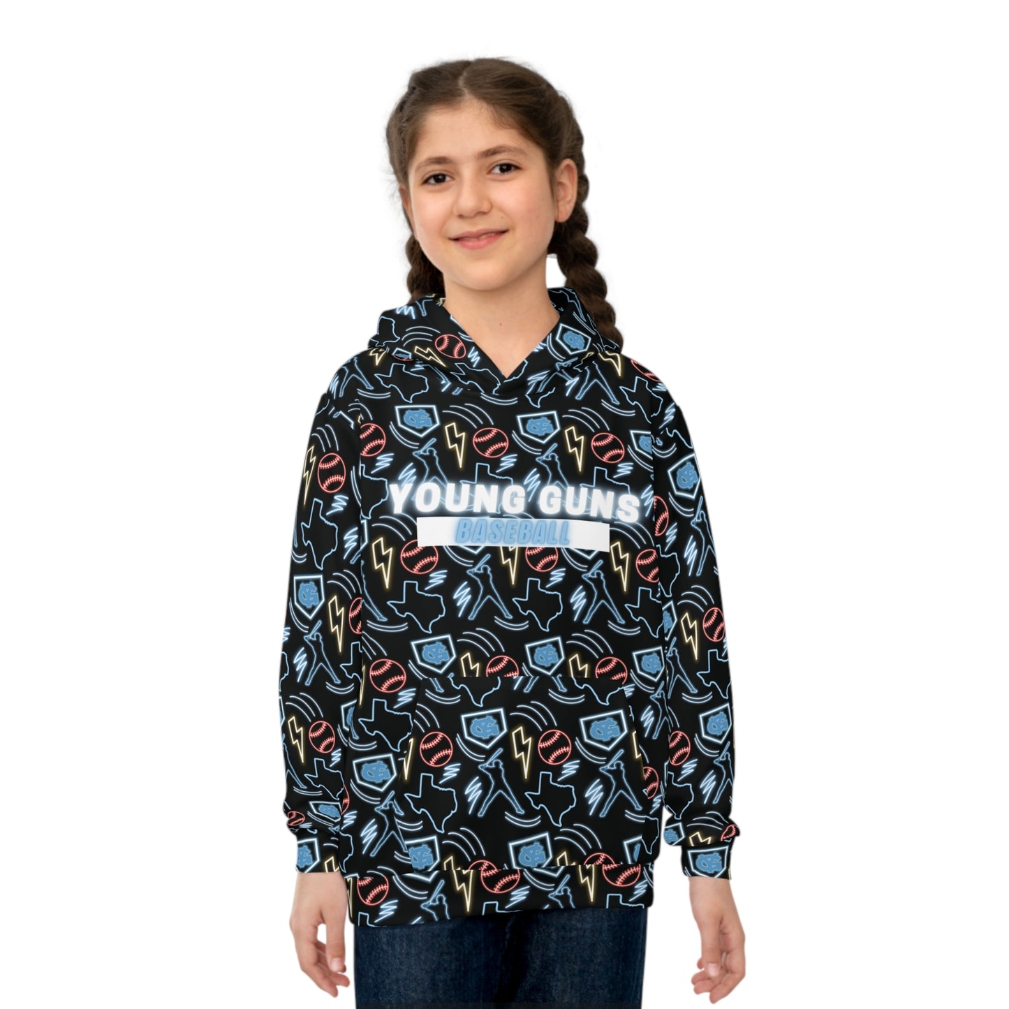 Personalized YG Neon Icon Hoodie- Youth