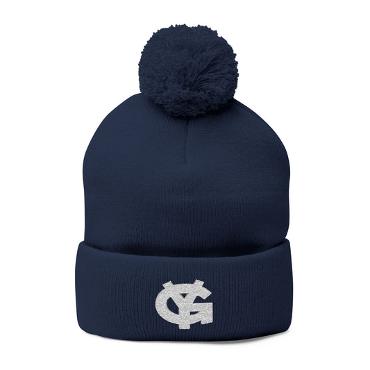 YG Pom-Pom Embroidered Knit Cap- Adult