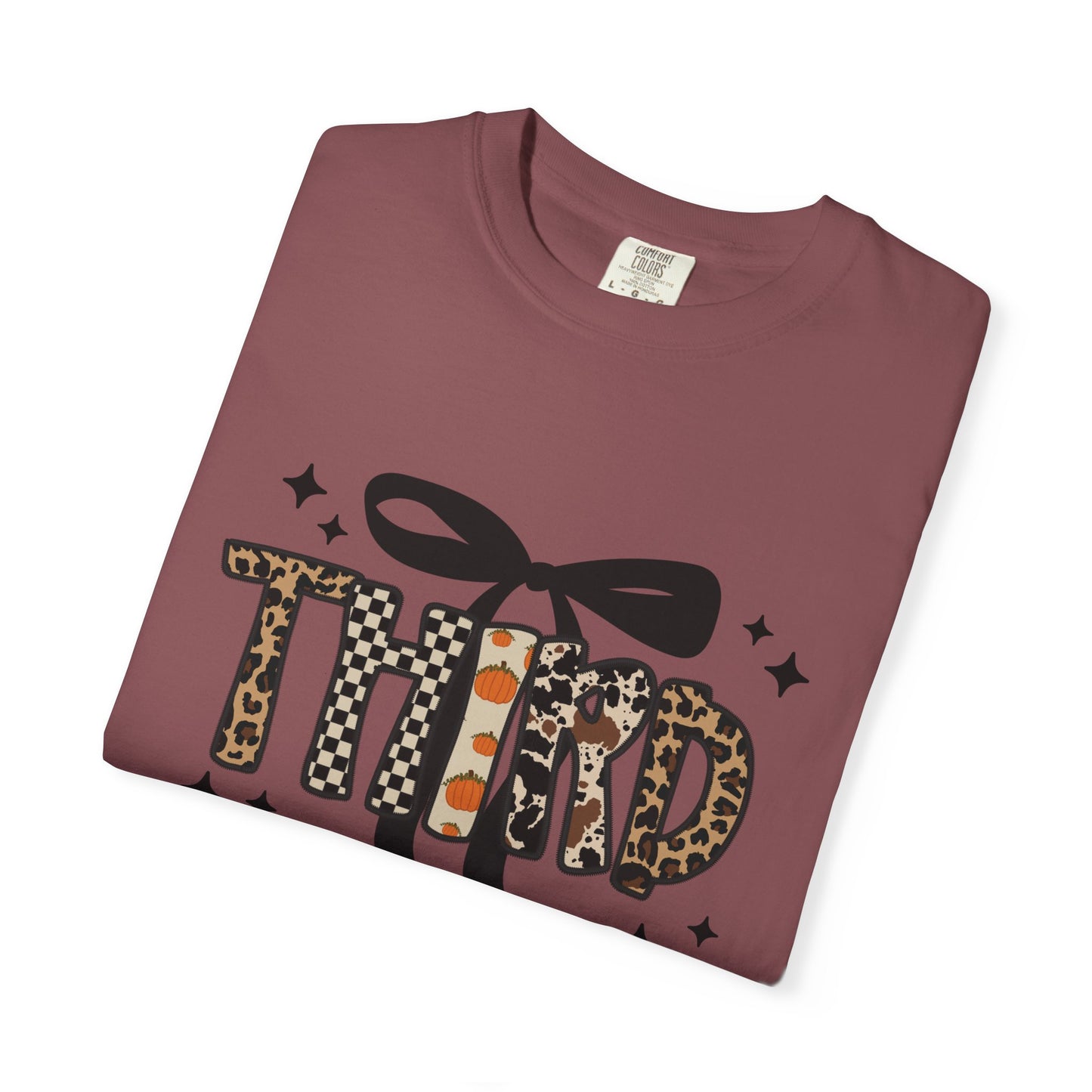 Fall Faux Embroidery T-shirt for Third Grade Teachers