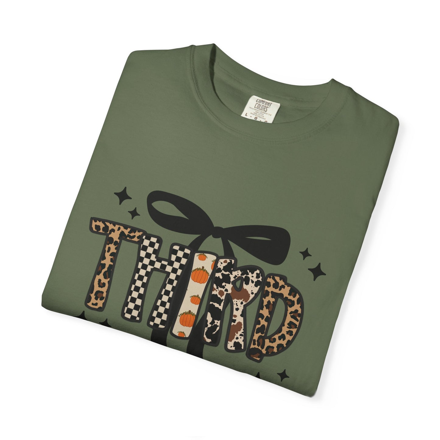 Fall Faux Embroidery T-shirt for Third Grade Teachers