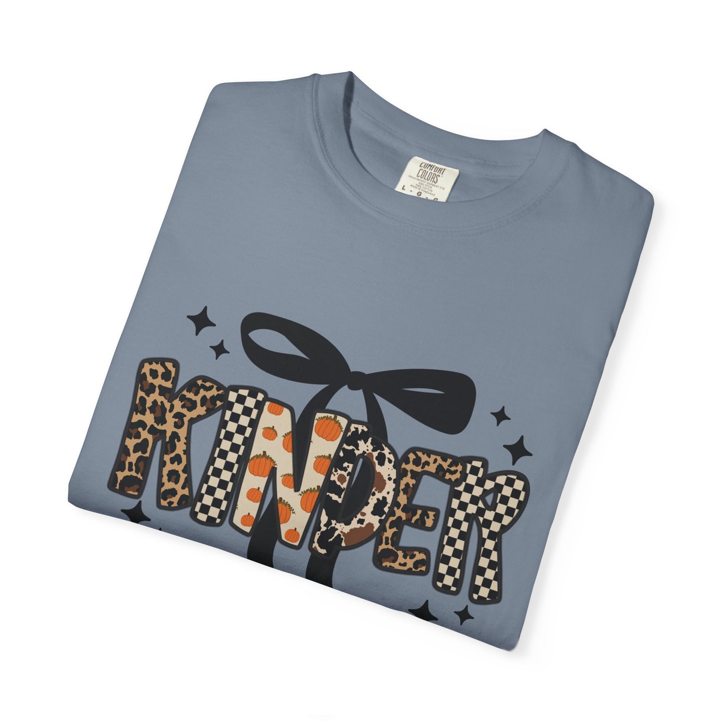 Fall Faux Embroidery T-shirt for Kinder Teachers