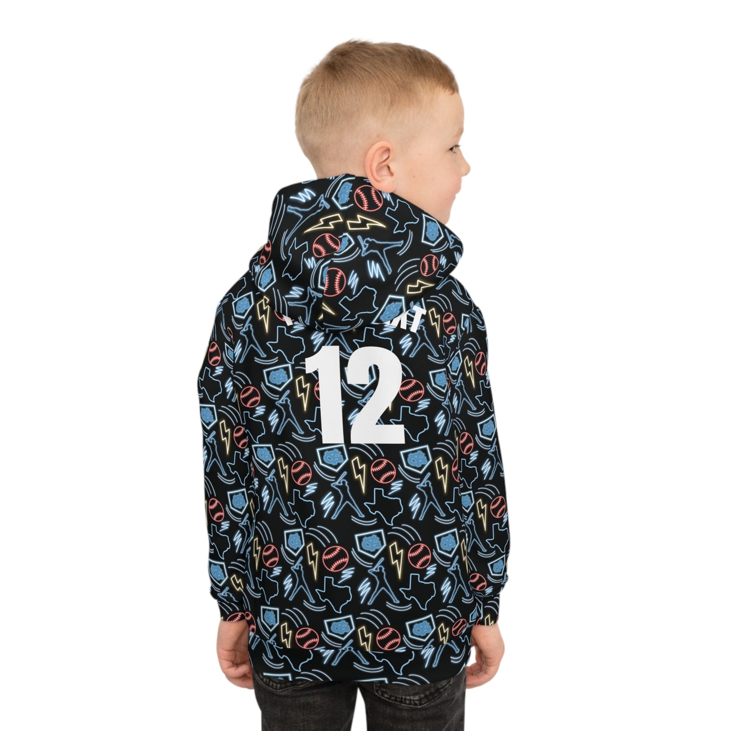 Personalized YG Neon Icon Hoodie- Youth