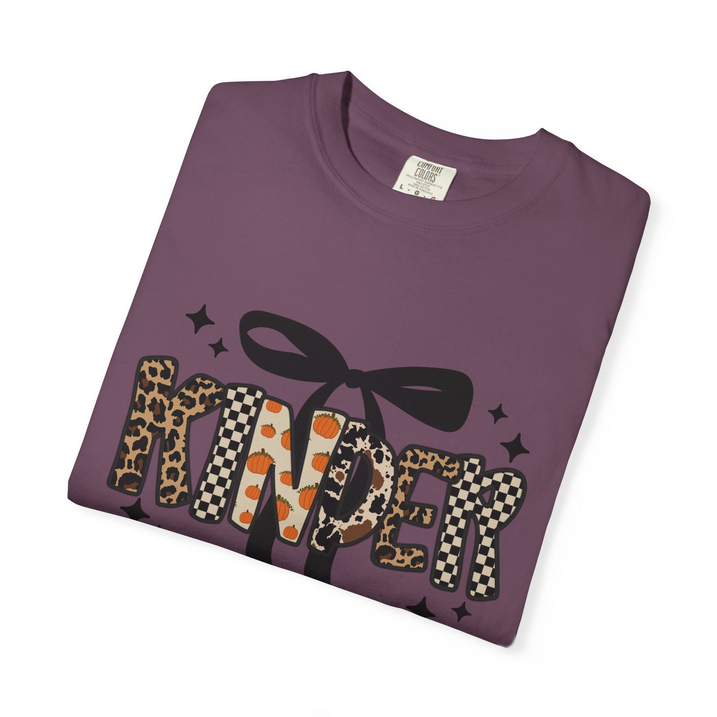 Fall Faux Embroidery T-shirt for Kinder Teachers