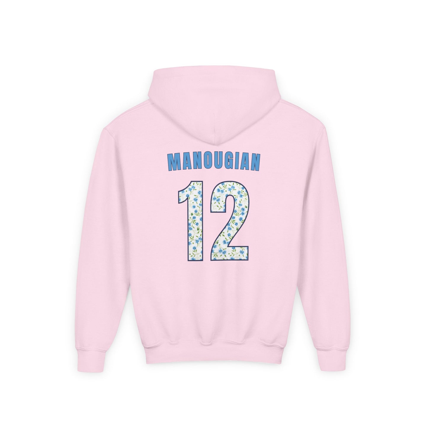 Personalized YG  Patchwork Floral Hoodie- Youth