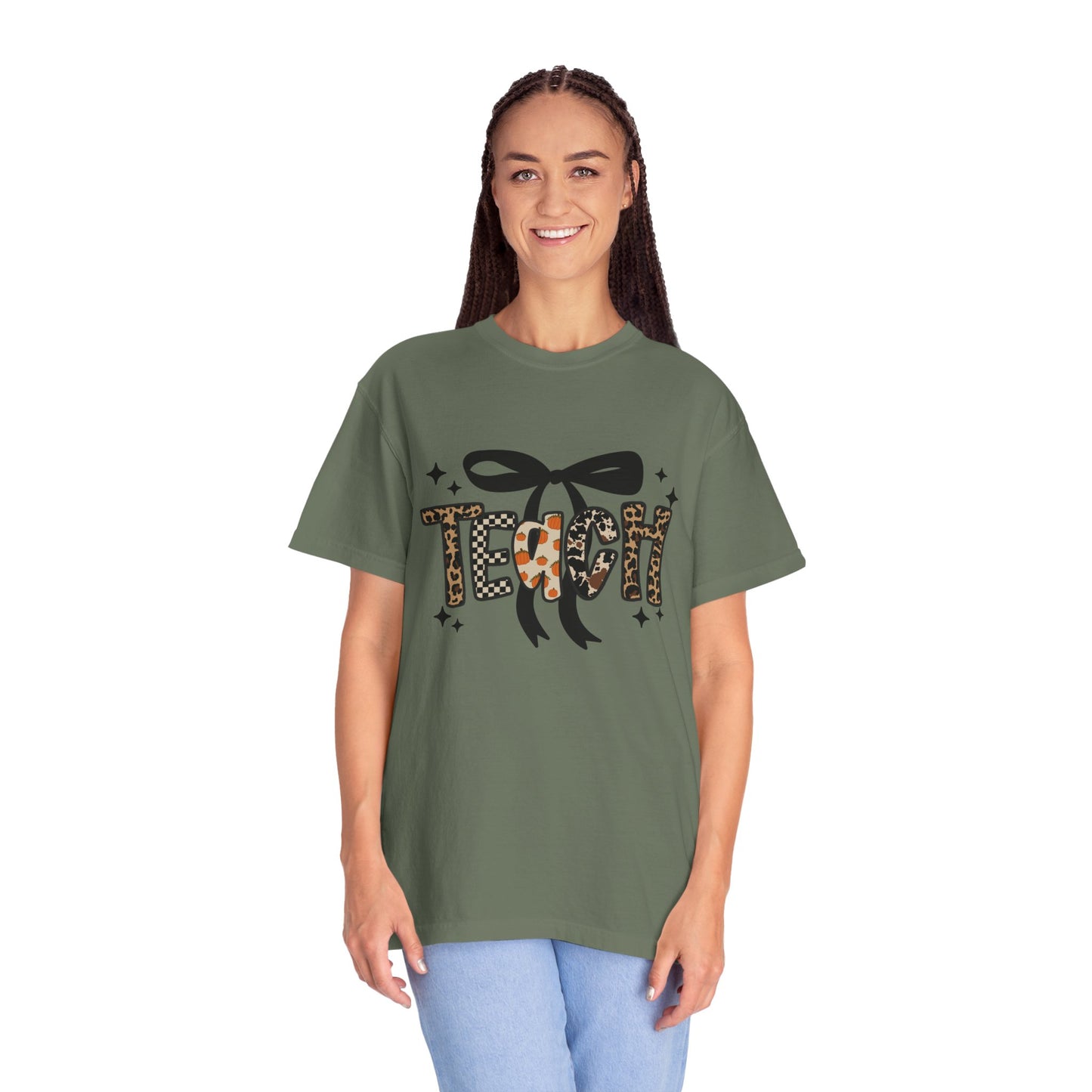 Fall Faux Embroidery T-shirt for Teachers