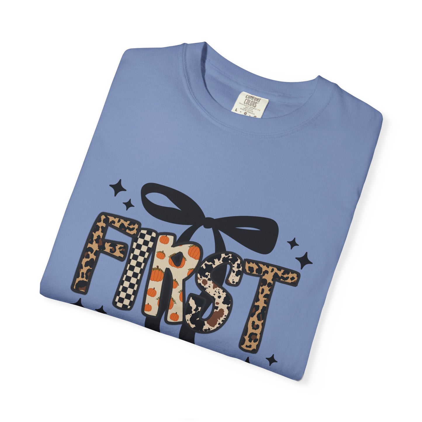 Fall Faux Embroidery T-shirt for First Grade Teachers