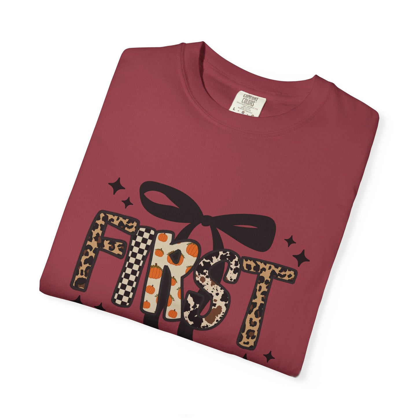 Fall Faux Embroidery T-shirt for First Grade Teachers