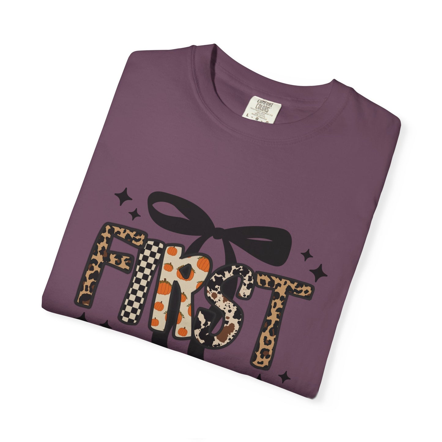 Fall Faux Embroidery T-shirt for First Grade Teachers