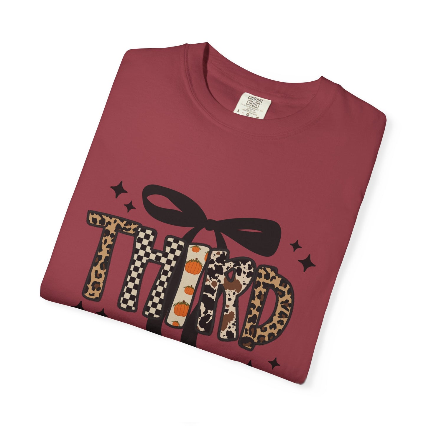 Fall Faux Embroidery T-shirt for Third Grade Teachers