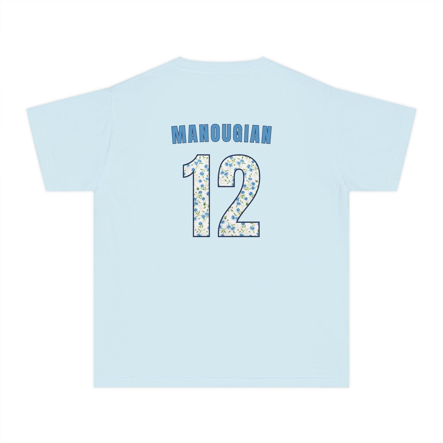 Custom YG Floral Patch Baseball Tee- YOUTH