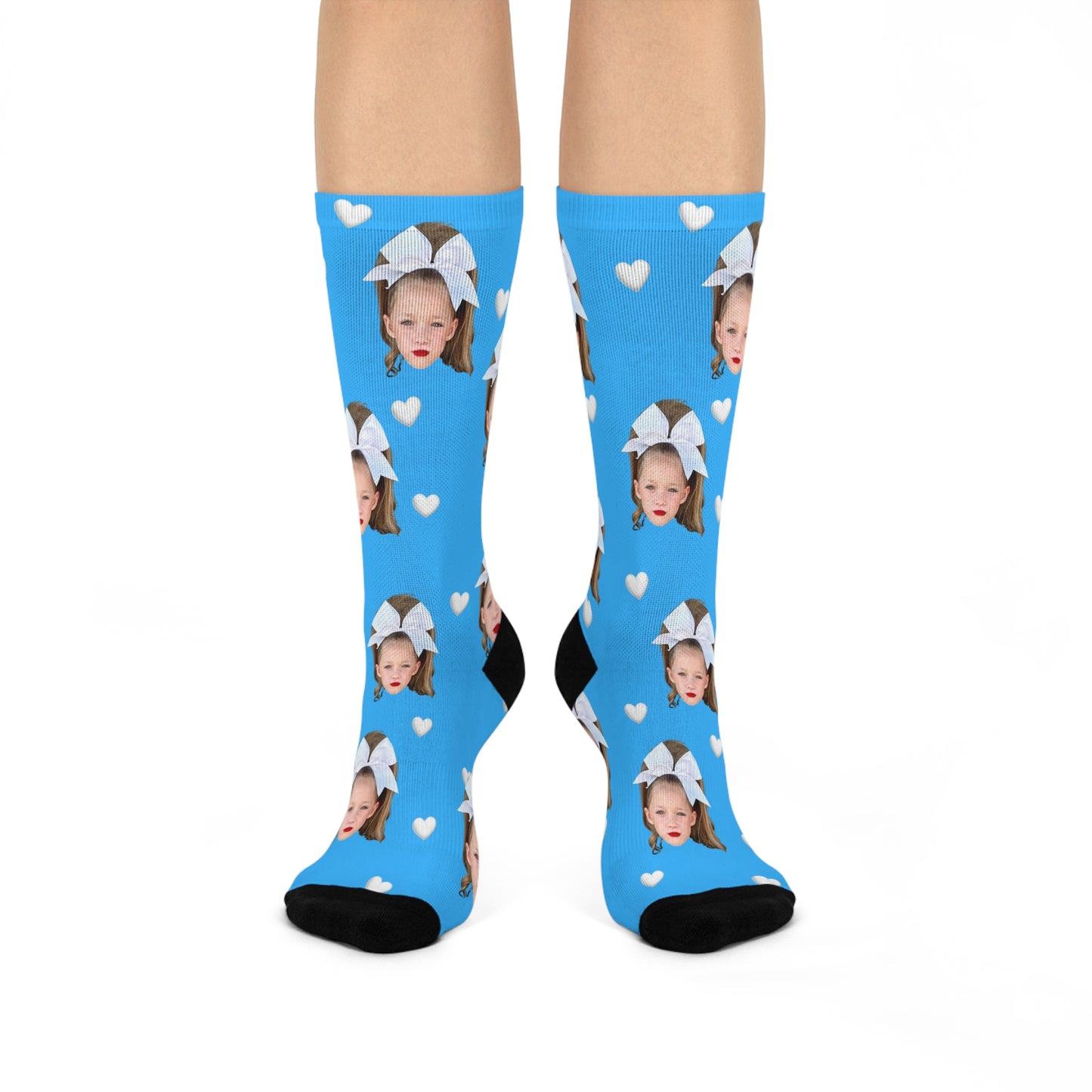 Personalized Photo Heart Crew Socks