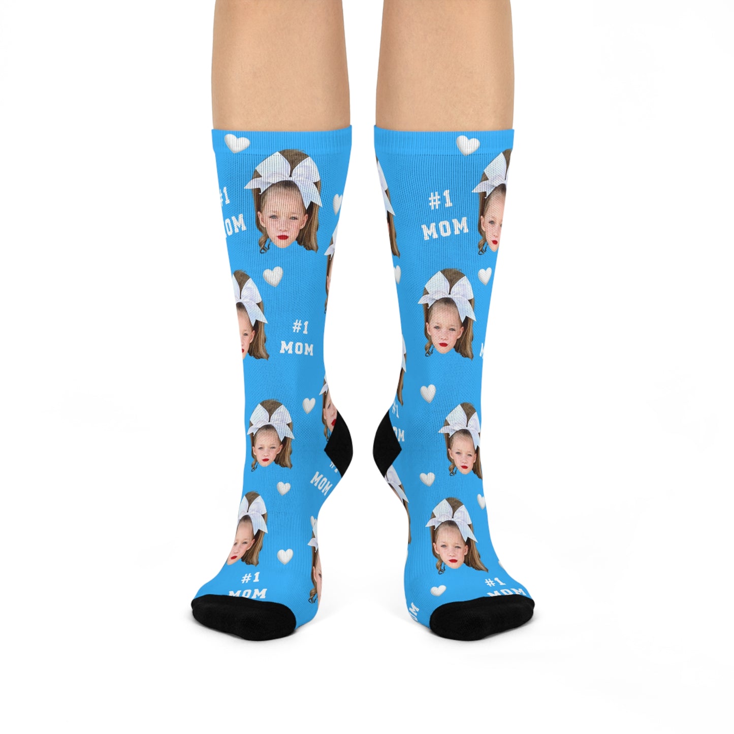 Personalized Photo Heart Crew Socks