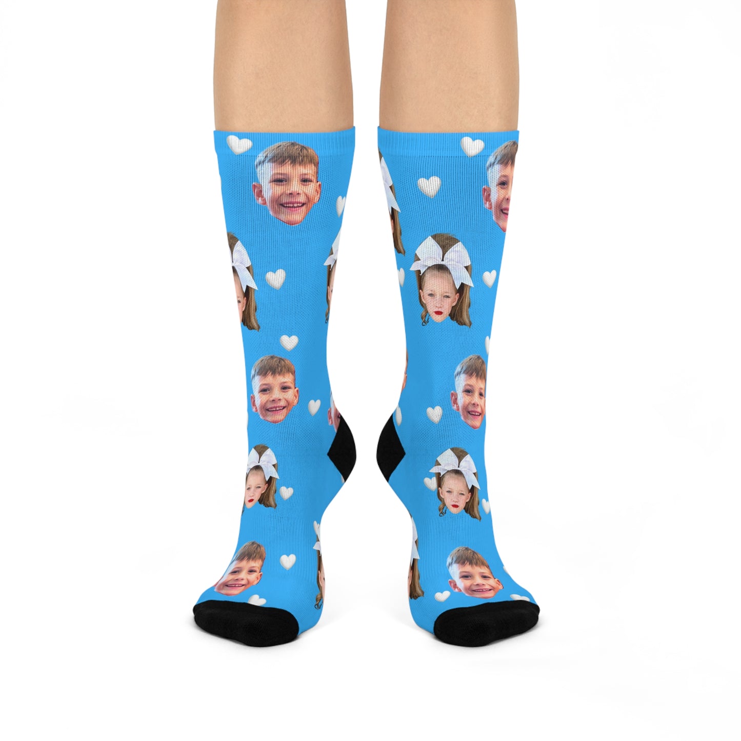 Personalized Photo Heart Crew Socks