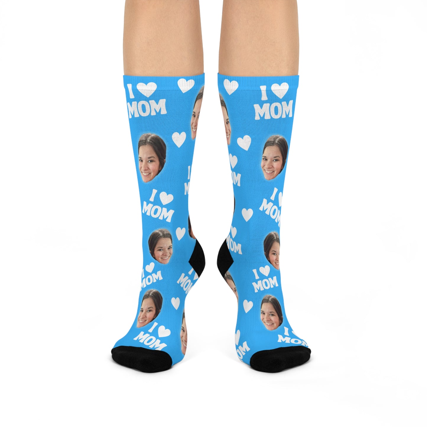 Personalized Photo Heart Crew Socks