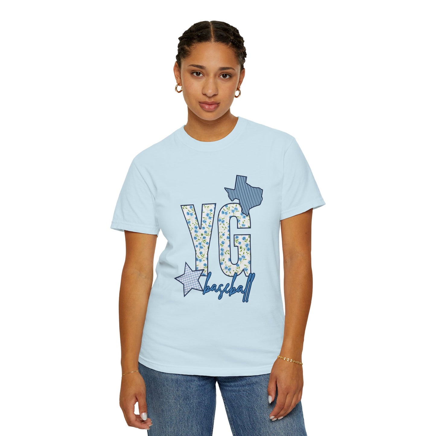 Personalized YG Patchwork Floral T-shirt- Adult