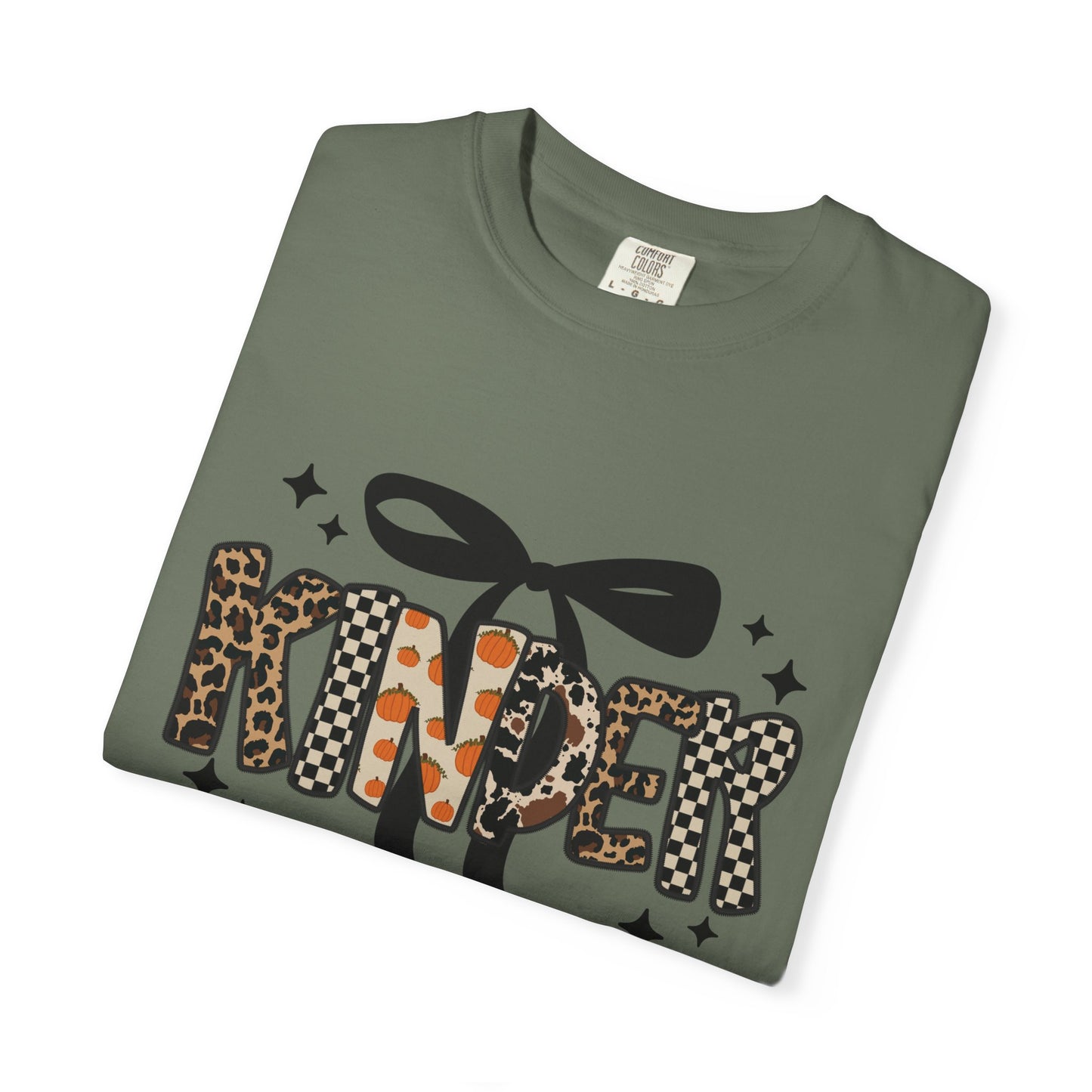 Fall Faux Embroidery T-shirt for Kinder Teachers
