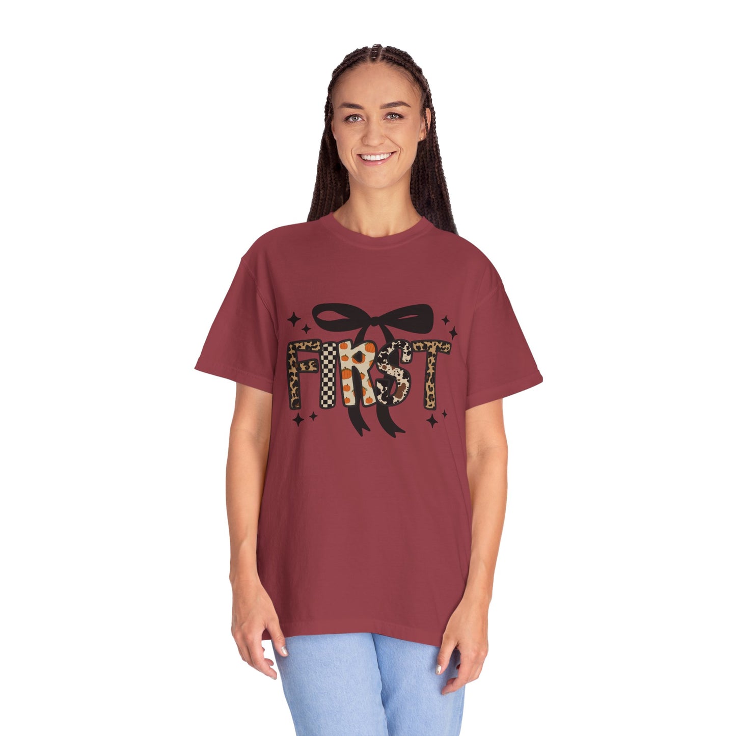 Fall Faux Embroidery T-shirt for First Grade Teachers
