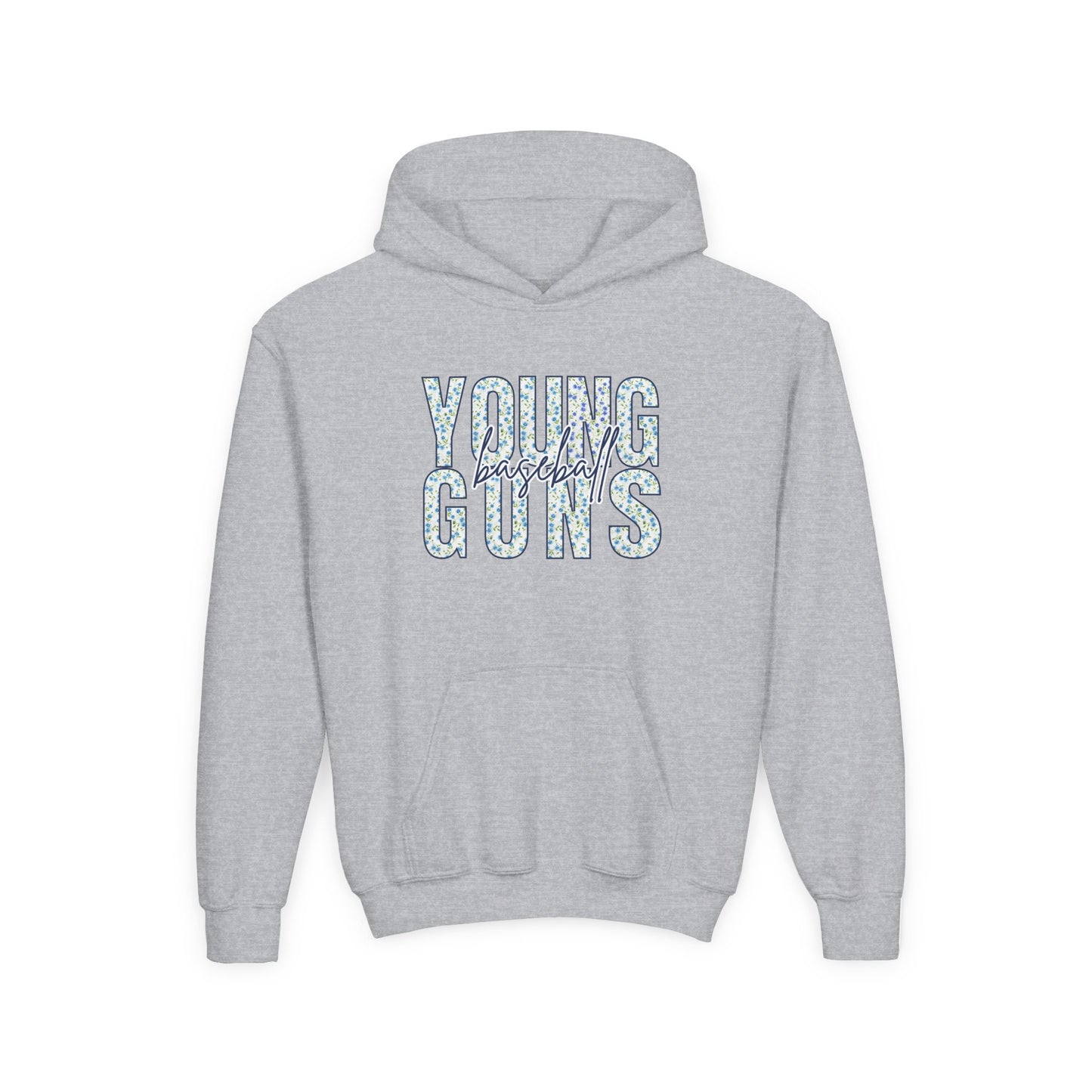 Personalized Young Guns Floral Patchwork Hoodie Sweatshirt- Youth