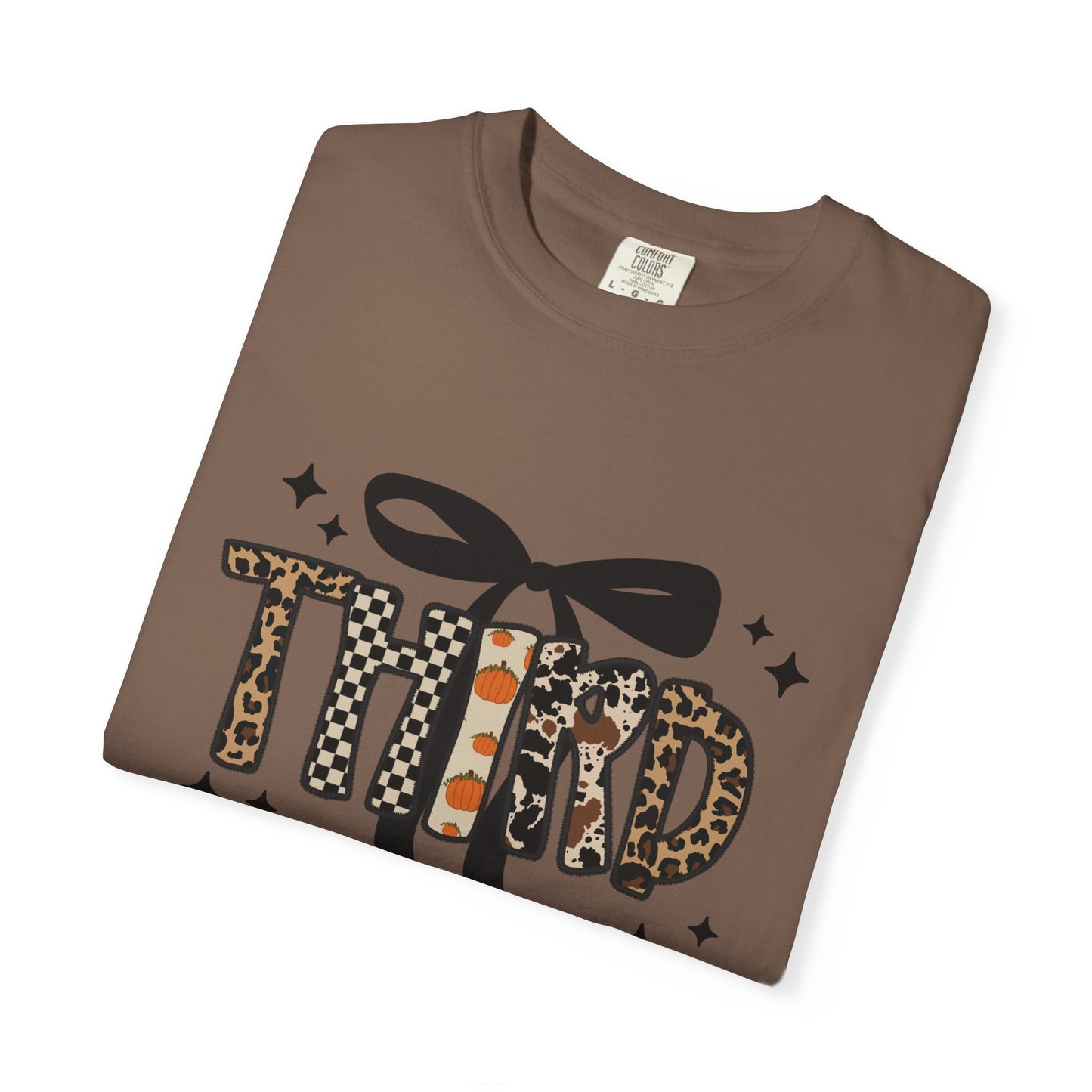 Fall Faux Embroidery T-shirt for Third Grade Teachers