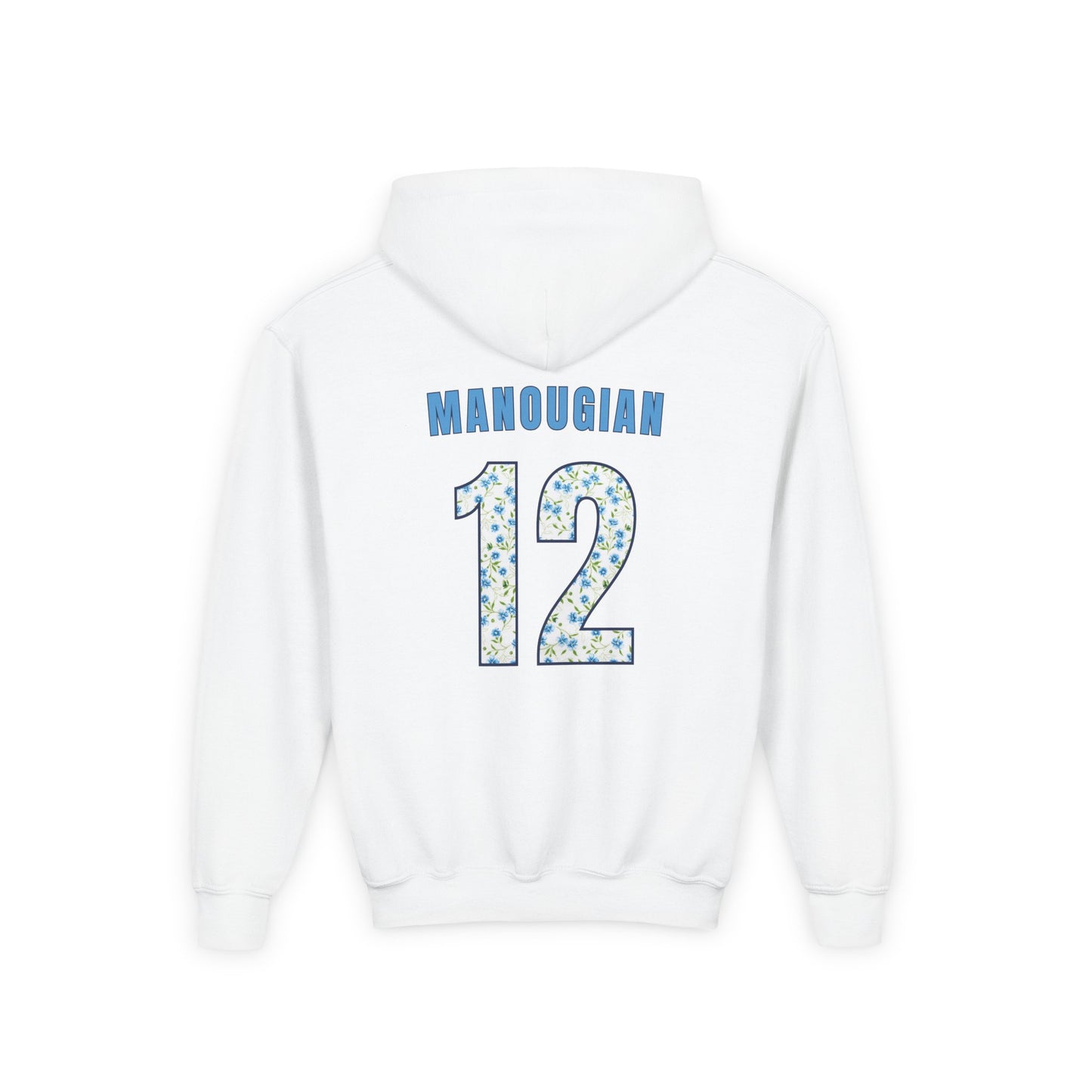 Personalized YG  Patchwork Floral Hoodie- Youth