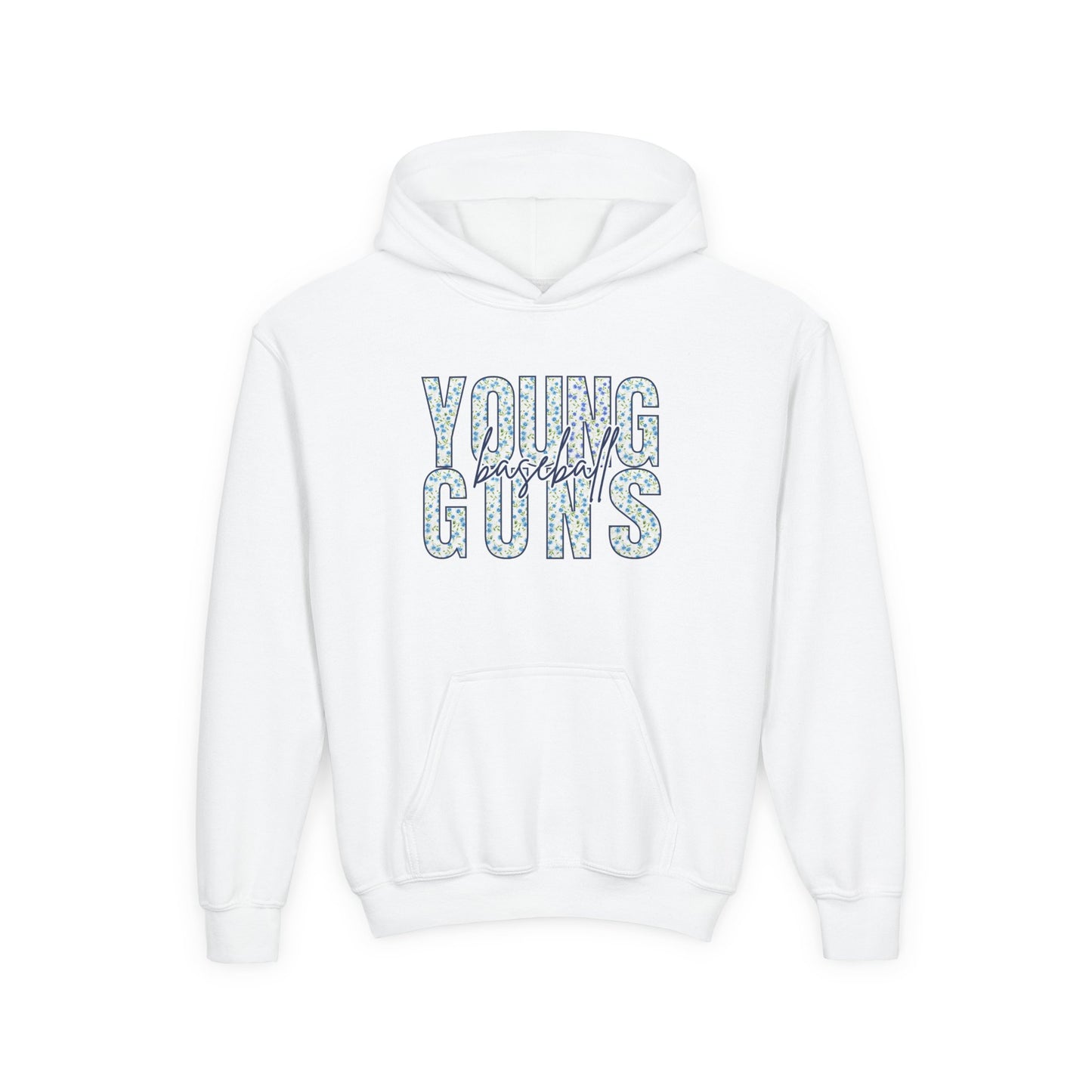 Personalized Young Guns Floral Patchwork Hoodie Sweatshirt- Youth