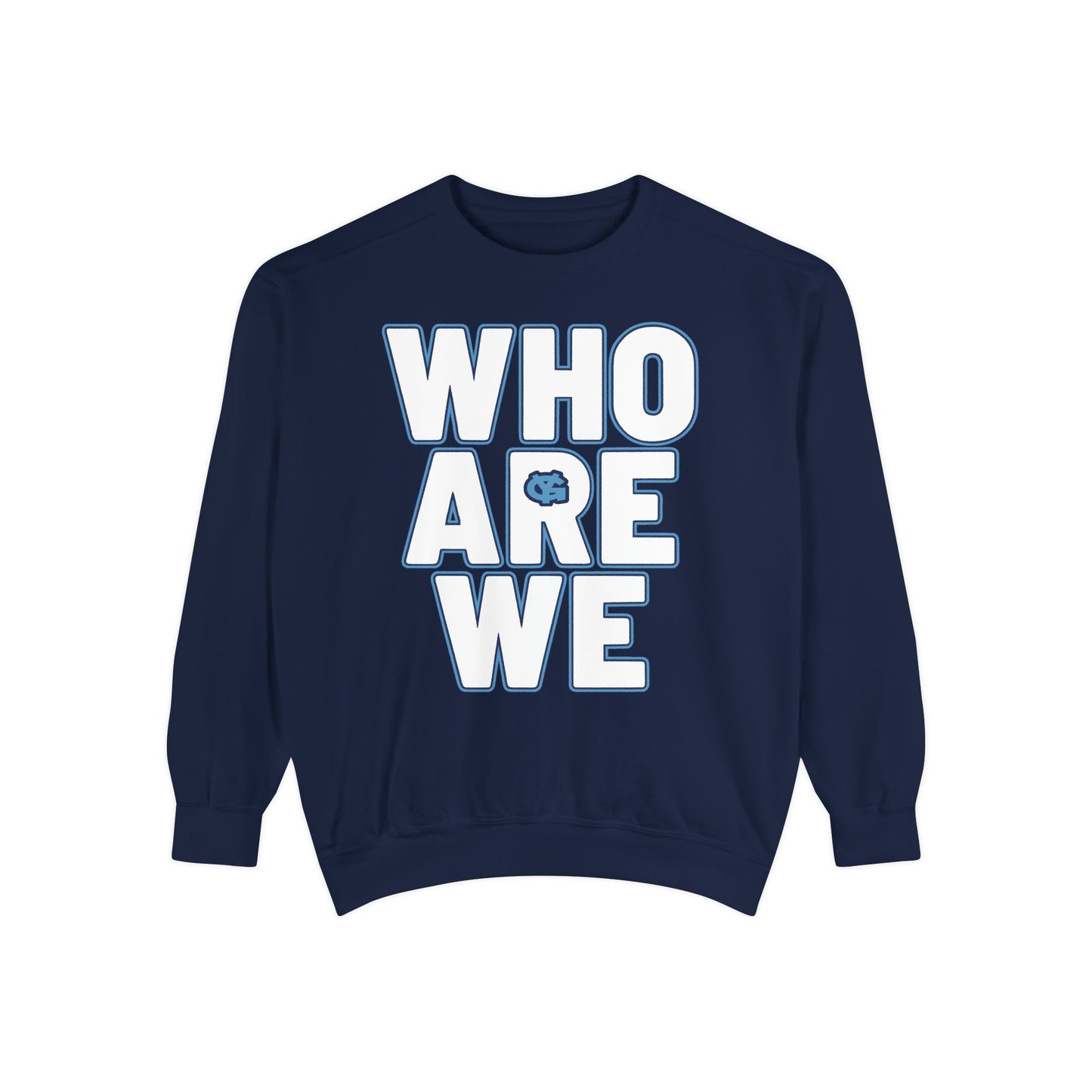 Who Are We Sweatshirt — Custom Home Plate Baseball Crewneck