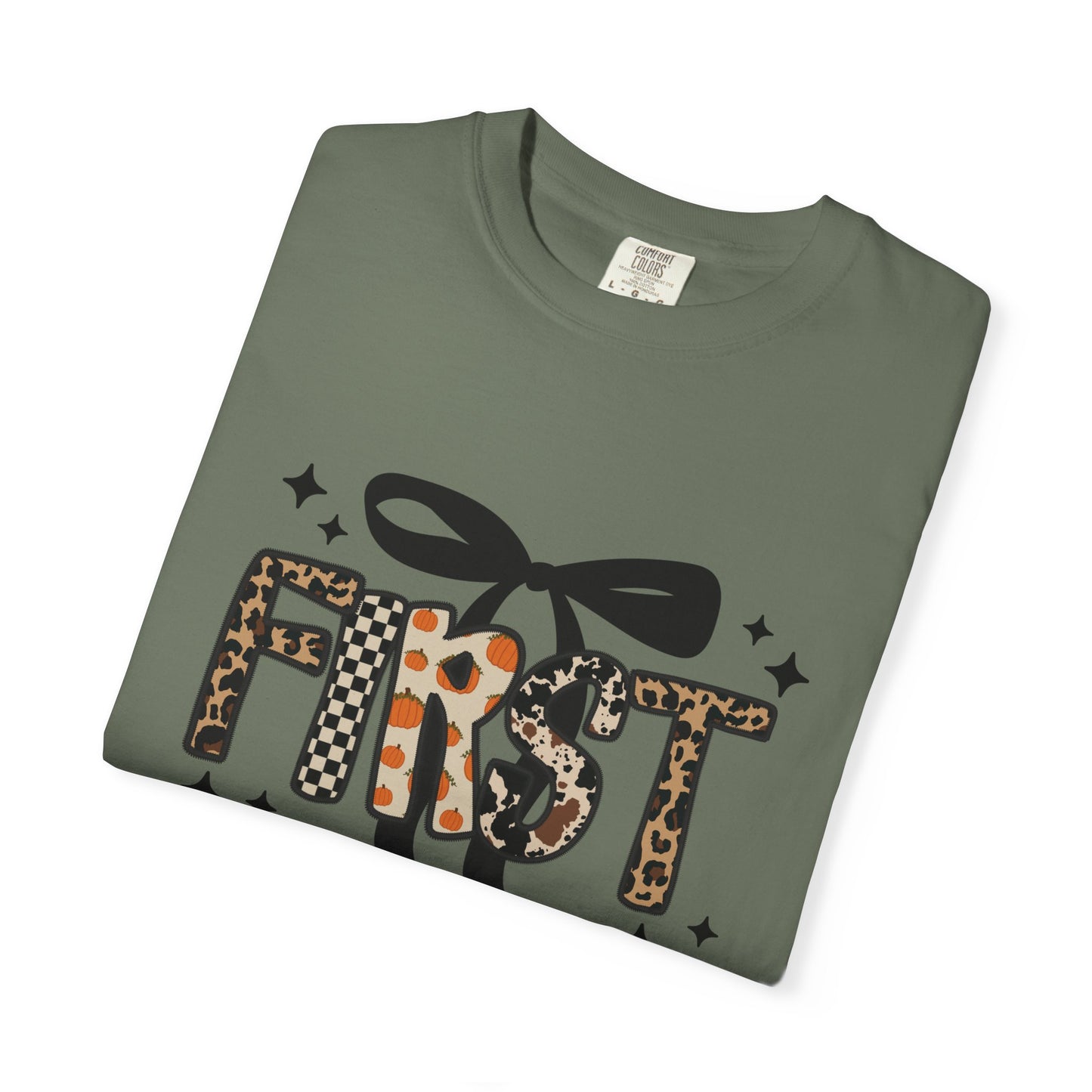 Fall Faux Embroidery T-shirt for First Grade Teachers