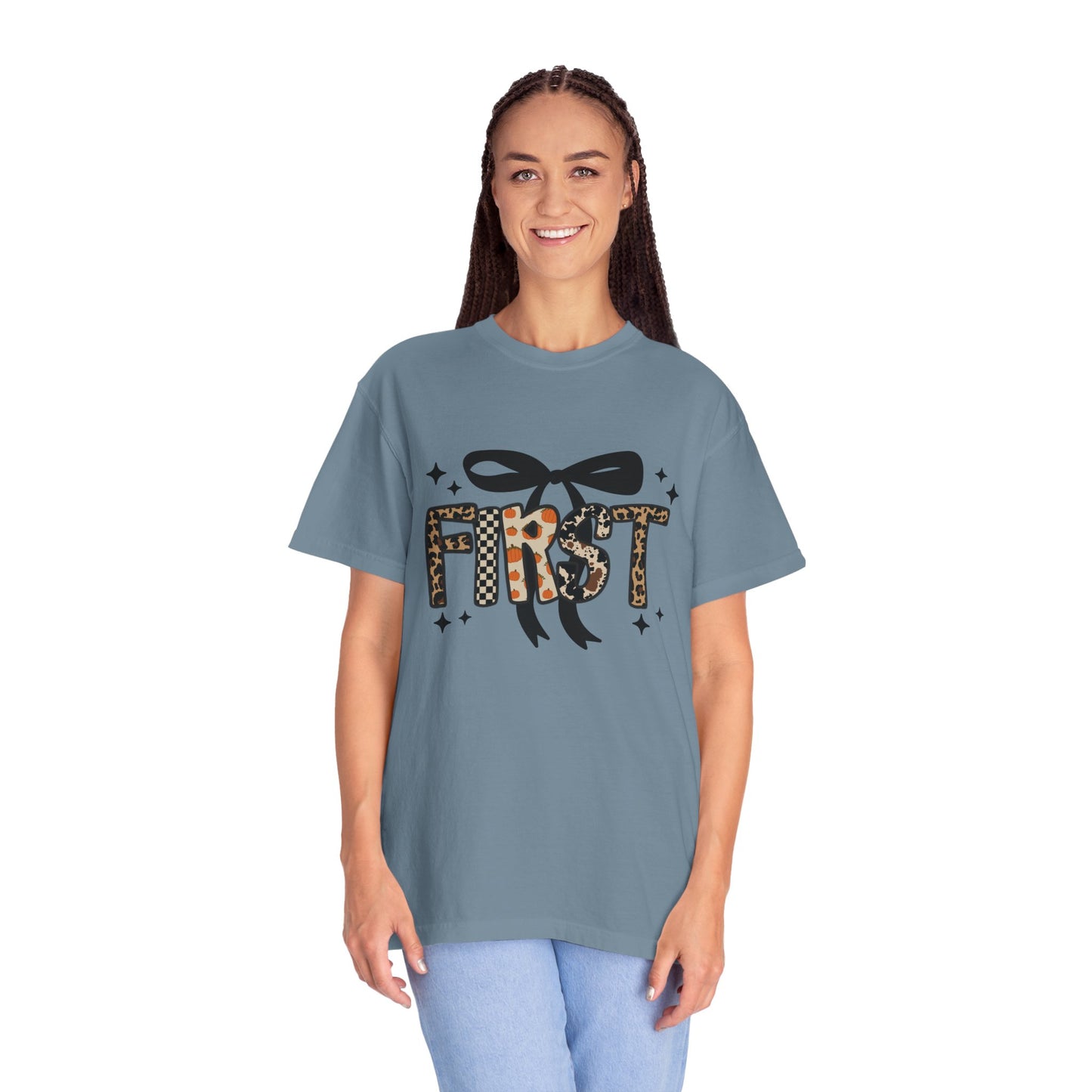 Fall Faux Embroidery T-shirt for First Grade Teachers