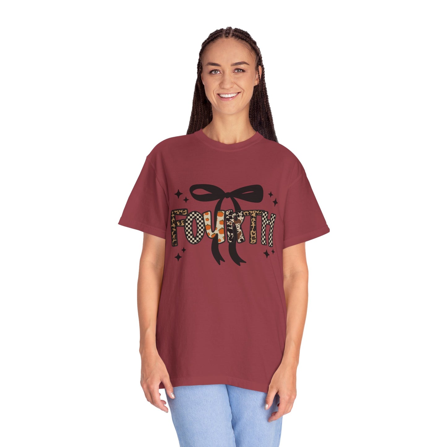 Fall Faux Embroidery T-shirt for Fourth Grade Teachers