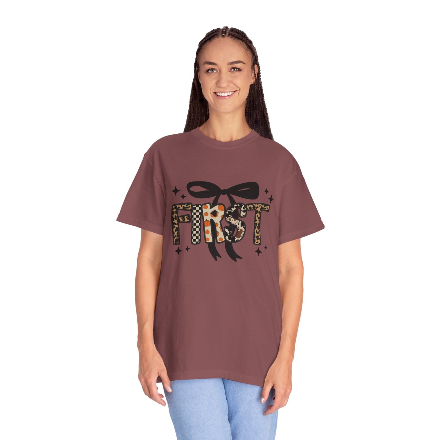 Fall Faux Embroidery T-shirt for First Grade Teachers