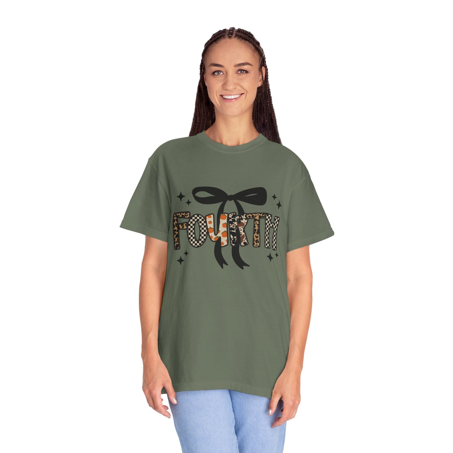 Fall Faux Embroidery T-shirt for Fourth Grade Teachers