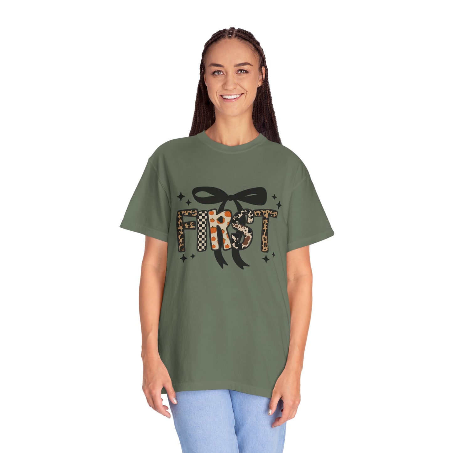 Fall Faux Embroidery T-shirt for First Grade Teachers