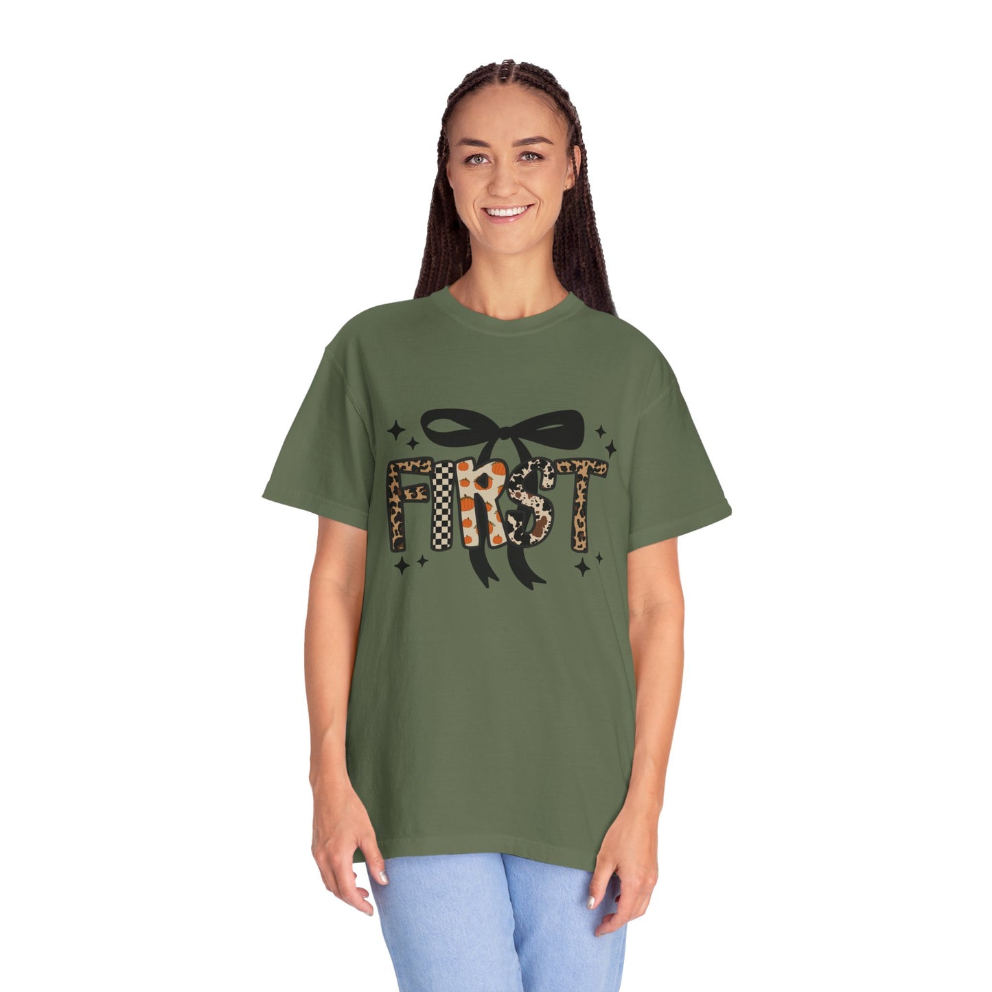 Fall Faux Embroidery T-shirt for First Grade Teachers